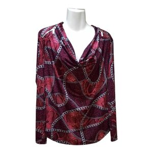 MICHAEL Michael Kors Chain Print Snake Print Top